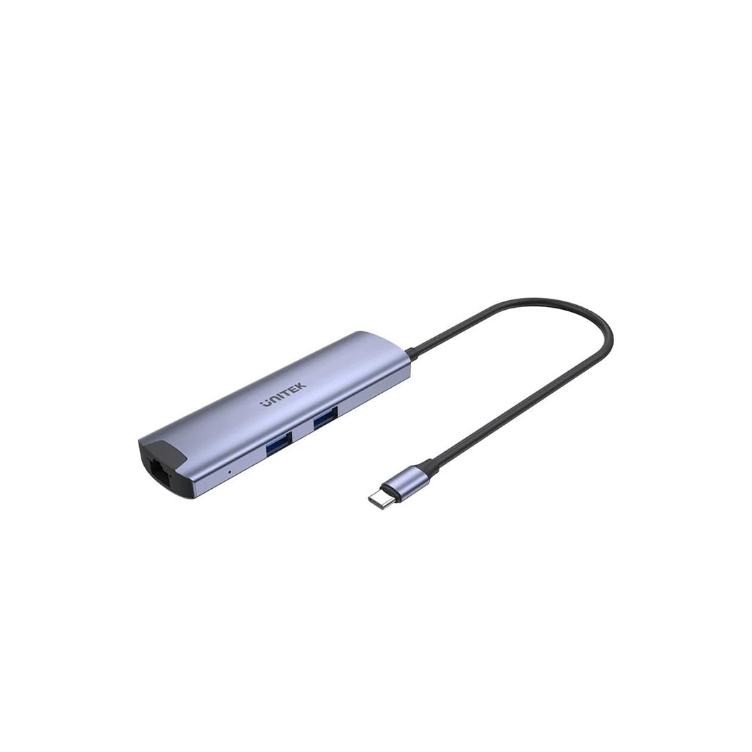 موزع USB-C متعدد المنافذ من Unitek H1112F، 6 في 1 موزع USB-C متعدد المنافذ من Unitek H1112F، 6 في 1
